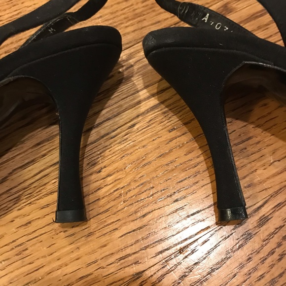 Stuart Weitzman Black Satin Heels - Picture 2 of 5